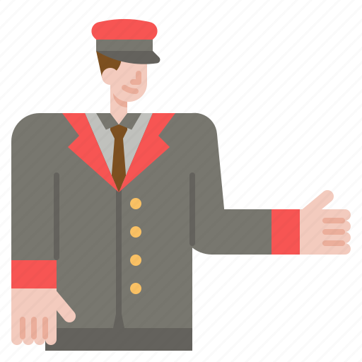 Doorman, concierge, bellboy, hotel, service icon - Download on Iconfinder