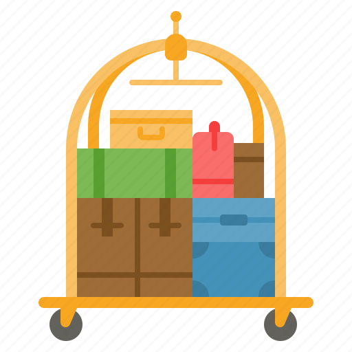 Luggage, cart, hotel, baggage, holidays icon - Download on Iconfinder