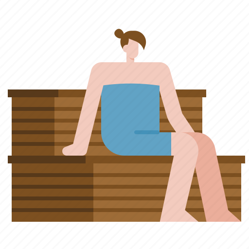 Sauna, wellness, hot, relax, woman icon - Download on Iconfinder