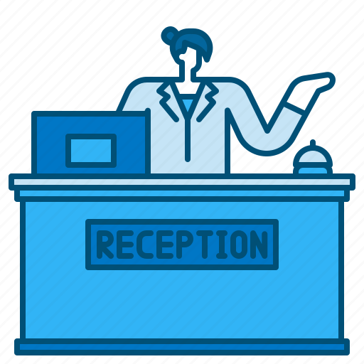 Recepcionist, reception, hotel, woman, service icon - Download on Iconfinder
