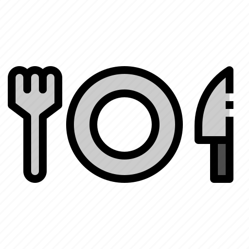 Dish, fork, knife, plate, utensil icon - Download on Iconfinder