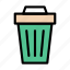 basket, delete, dustbin, garbage, trash 