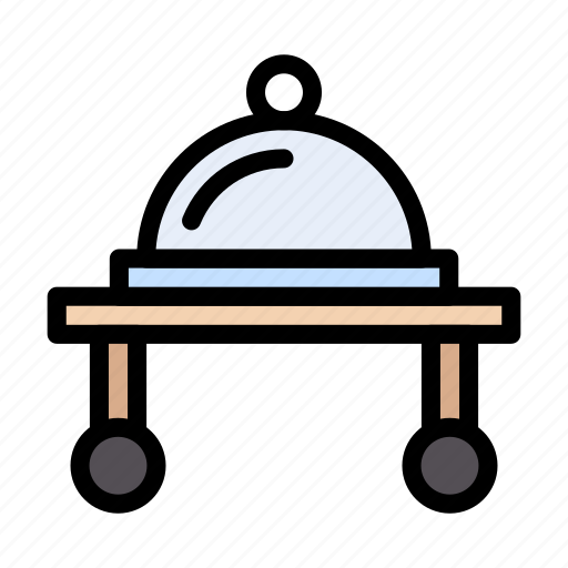 Catering, dish, food, meal, trolley icon - Download on Iconfinder