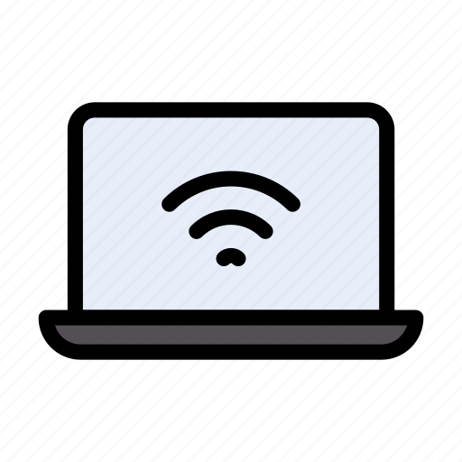 Hotel, internet, laptop, services, signal icon - Download on Iconfinder