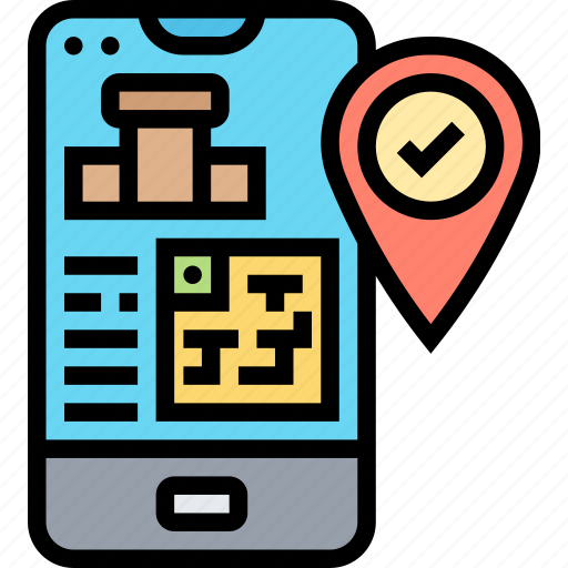 Mobile, check, destination, location, place icon - Download on Iconfinder