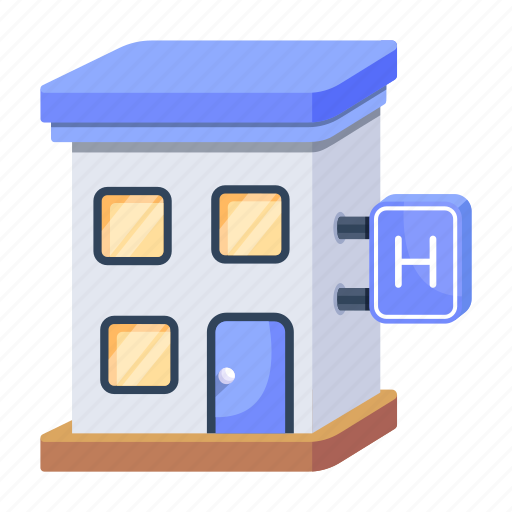Hotel building, motel building, hotel lodge, hotel, residential building icon - Download on Iconfinder