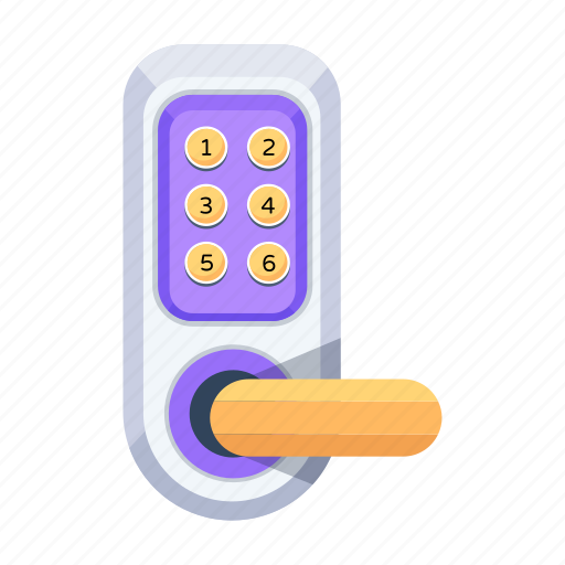 Smart lock, pin lock, smart key, digital lock, digital door icon - Download on Iconfinder