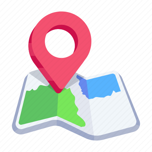 Location map, location pin, map navigation, map positioning, gps icon ...