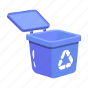 recycle bin, waste bin, dustbin, trash can, litter bin