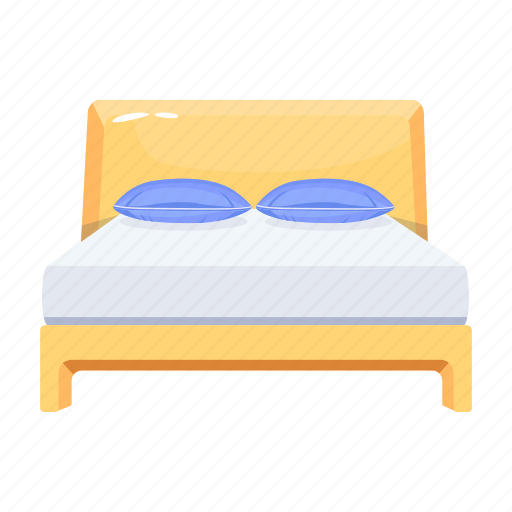 Double bed, bed, hotel room, hotel bed, bedroom icon - Download on Iconfinder