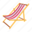 deck chair, beach chair, summer chair, sunbed, chaise 