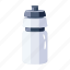 water bottle, bottle, sports bottle, water flask, water container 