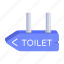 toilet direction, toilet signboard, toilet sign, lavatory sign, toilet board 