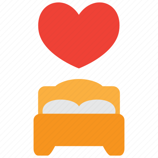 Bed, bedroom, furniture, heart, love, sleep, sleeping icon - Download on Iconfinder