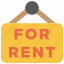 rent, estate, for rent, home, plate, real estate, sign 