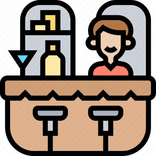 Bar, drink, club, caf, counter icon - Download on Iconfinder