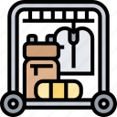 luggage, cart, hotel, service, travel