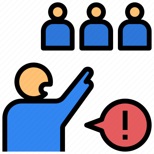 Abuse, caution, boss, select, employee, leader, command icon - Download on Iconfinder