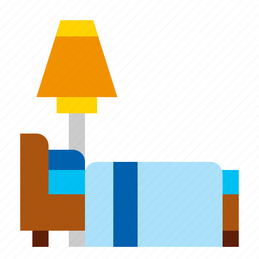 Bed, bedroom, blanket, lamp icon - Download on Iconfinder