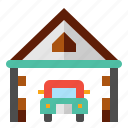 car, garage, home, house