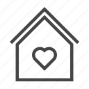 building, heart, home, house, love, property, real estate