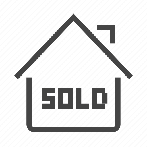 Building, construction, home, house, property, real estate, sold icon - Download on Iconfinder