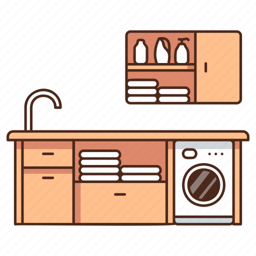 Laundry, interior, house, home, room, utility, washer icon - Download on Iconfinder