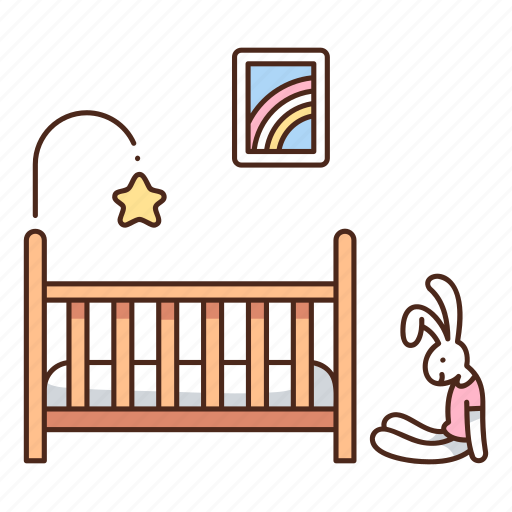 Nursery, room, child, baby, home, bed, poster icon - Download on Iconfinder