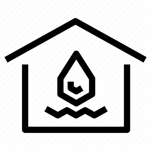 Flood, flooding, home, house, leak, property, water icon - Download on Iconfinder
