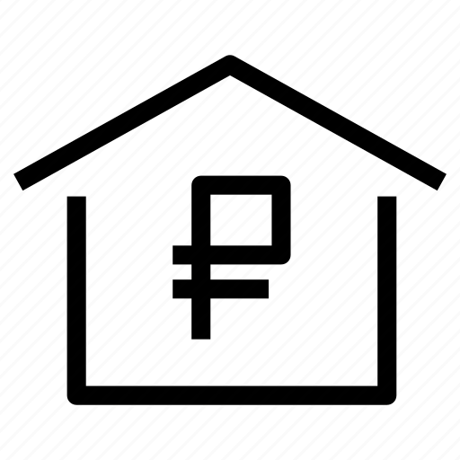 Cost, home, house, market, property, real estate, ruble icon - Download on Iconfinder