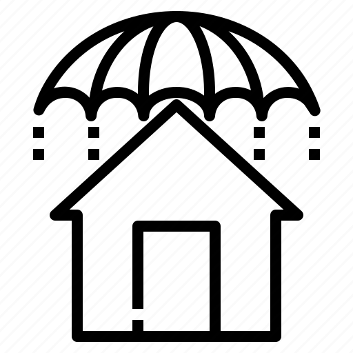 Home, insurance, protection, rain, weather, real, estate icon - Download on Iconfinder
