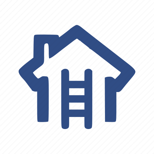 House, ladder, mansard, top icon - Download on Iconfinder
