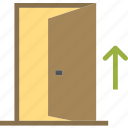 arrow, door, entrance, exit