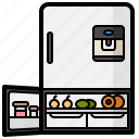 fridge, cold, furniture, and, household, food, restaurant, electronic, technology