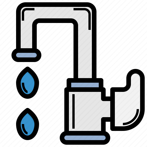 Tap, water, faucet, droplet, furniture, and, household icon - Download on Iconfinder