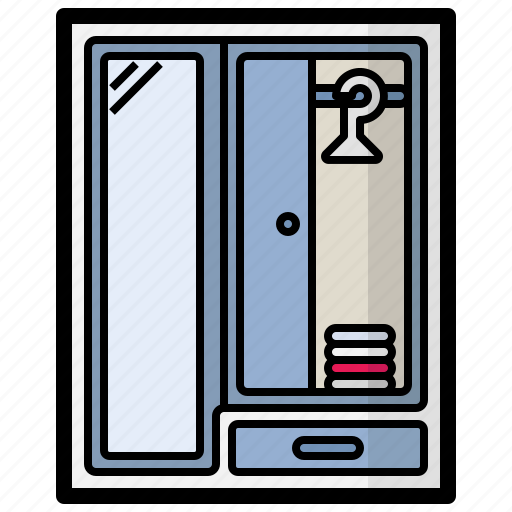 Wardrobe, closet, furniture, and, household, hanger, cabinet icon - Download on Iconfinder