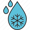 defrosting, drop, freezing, rain, snow, snowflake, water