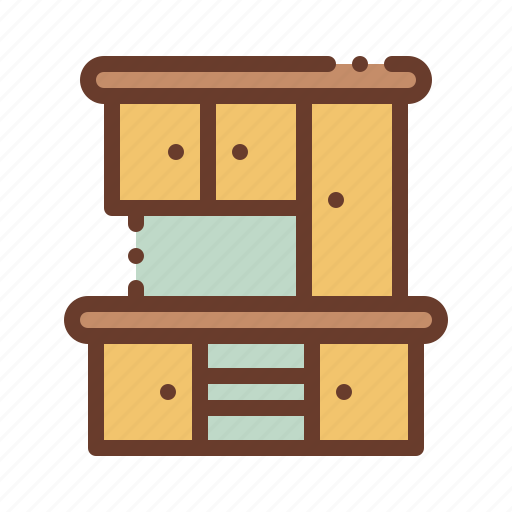 Cabinet, cupboard, dish, furniture, sideboard icon - Download on Iconfinder
