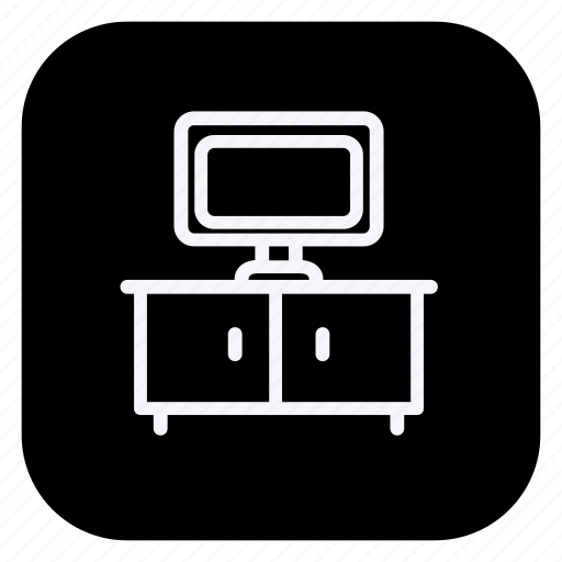 Appliance, electronic, furniture, household, interior, living room, television icon - Download on Iconfinder