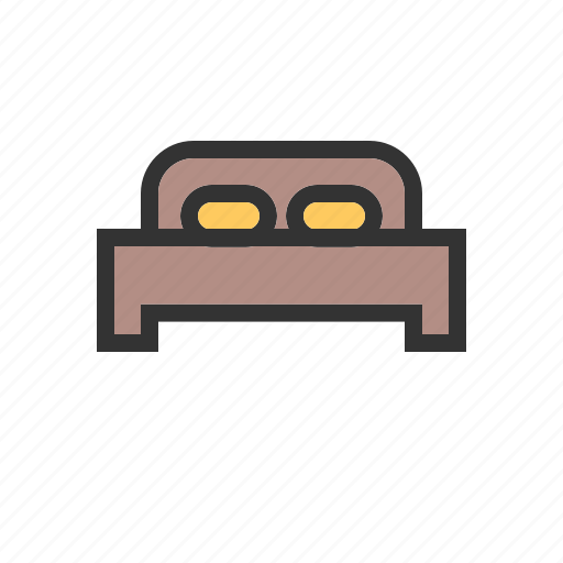 Bed, bedding, bedroom, furniture, mattress, pillows, sleep icon - Download on Iconfinder