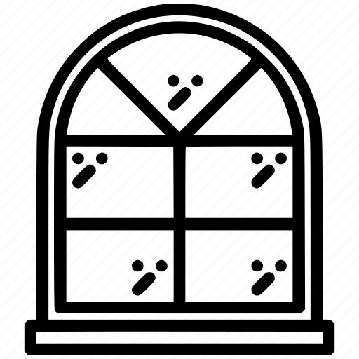Arched, window, house, home, building, estate, property icon - Download on Iconfinder