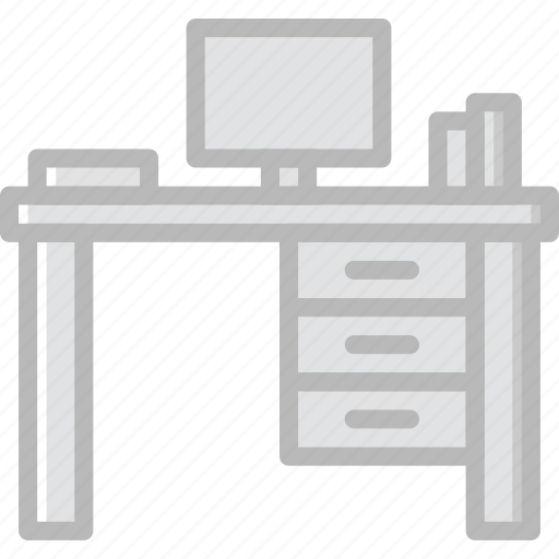 Belongings, desk, furniture, households, work icon - Download on Iconfinder