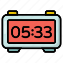 digital, display, alarm, watch, clock