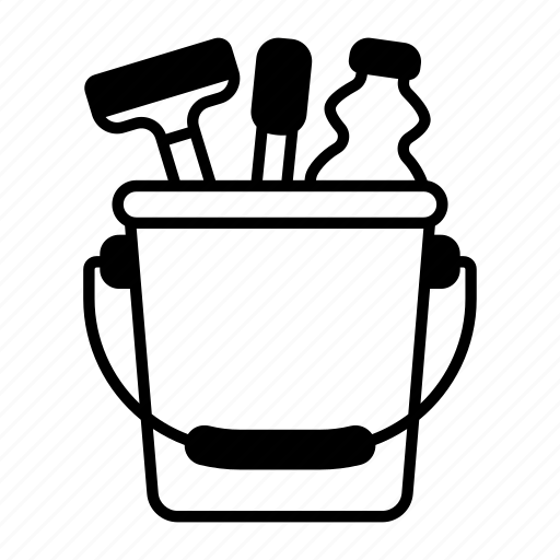 Water, basket, wiper, bottle, detergent, chemical icon - Download on Iconfinder