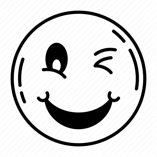 Winking eye, smiley, emoji, emotion, face, expression, winked eye icon - Download on Iconfinder