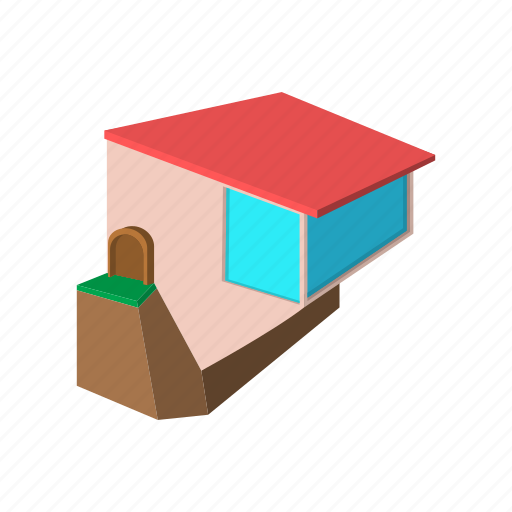 Cartoon, cliff, house, landscape, rock, summer, water icon - Download on Iconfinder