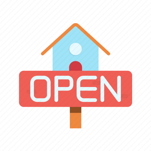 - open house sign, house, home, real-estate, open, property, home-property icon - Download on Iconfinder