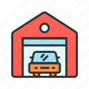 - car in garage, car, repair, service, vehicle, automobile, mechanic, tool