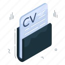 cv folder, document, doc, archive, binder