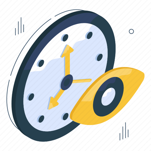 Monitoring time, inspection time, visualization time, clock, timer icon - Download on Iconfinder